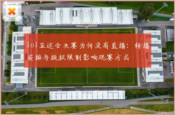 lol亚运会决赛为何没有直播：转播安排与版权限制影响观赛方式